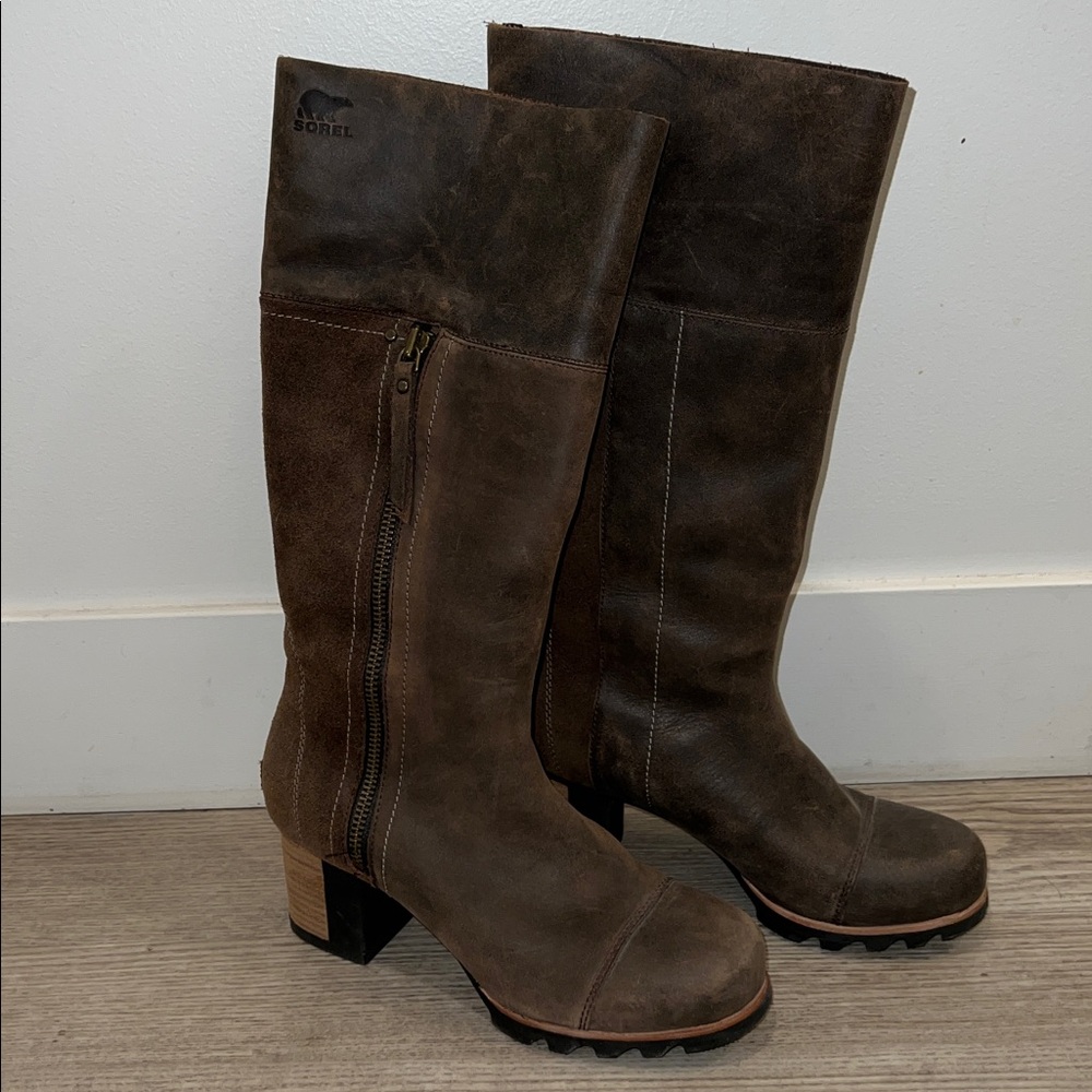 Sorel Addington Brown Leather Boots